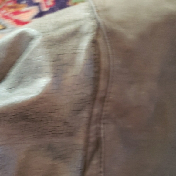 Men's Black Military Style Leather Jacket - Picture 9 of 13